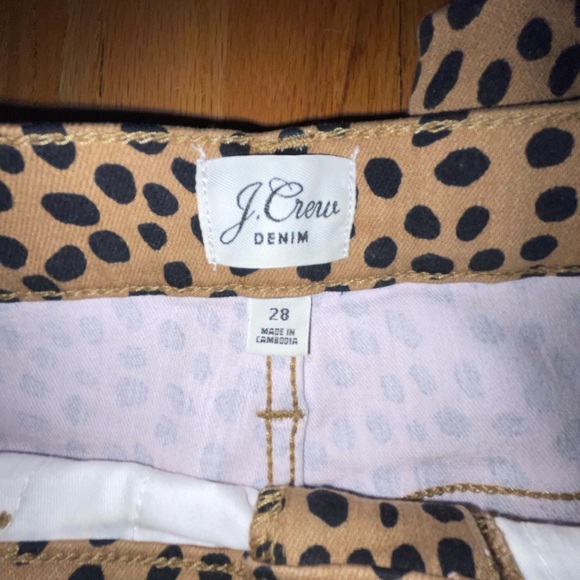 JCREW Women’s Toothpick Leopard Print Jeans, Size 28 - Picture 2 of 3